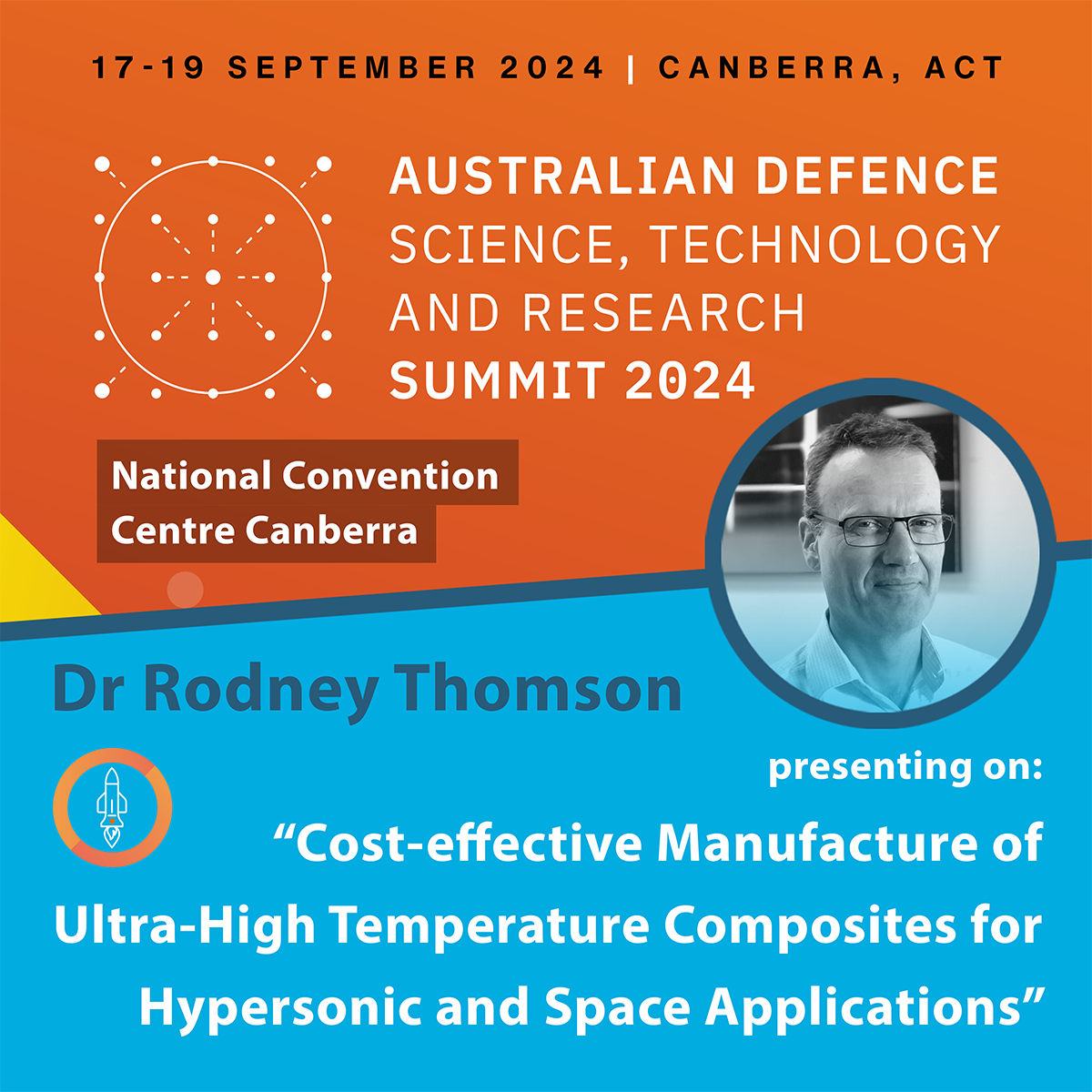 Dr Rodney Thomson presenting at the ADSTAR Summit 2024 - Hypersonics