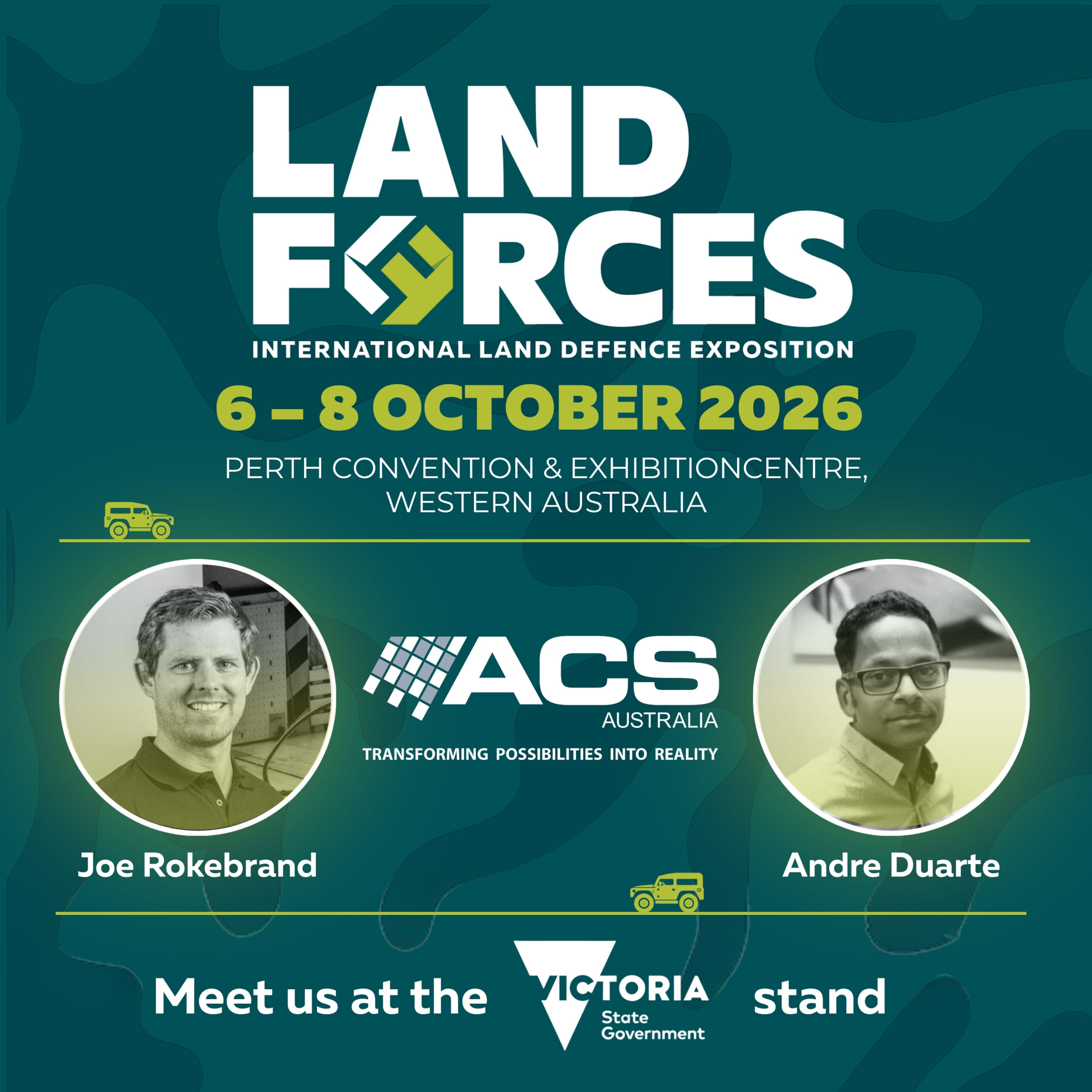 ACS Australia Land Forces 2026 Defence Expo Andre Duarte and Joe Rokebrand